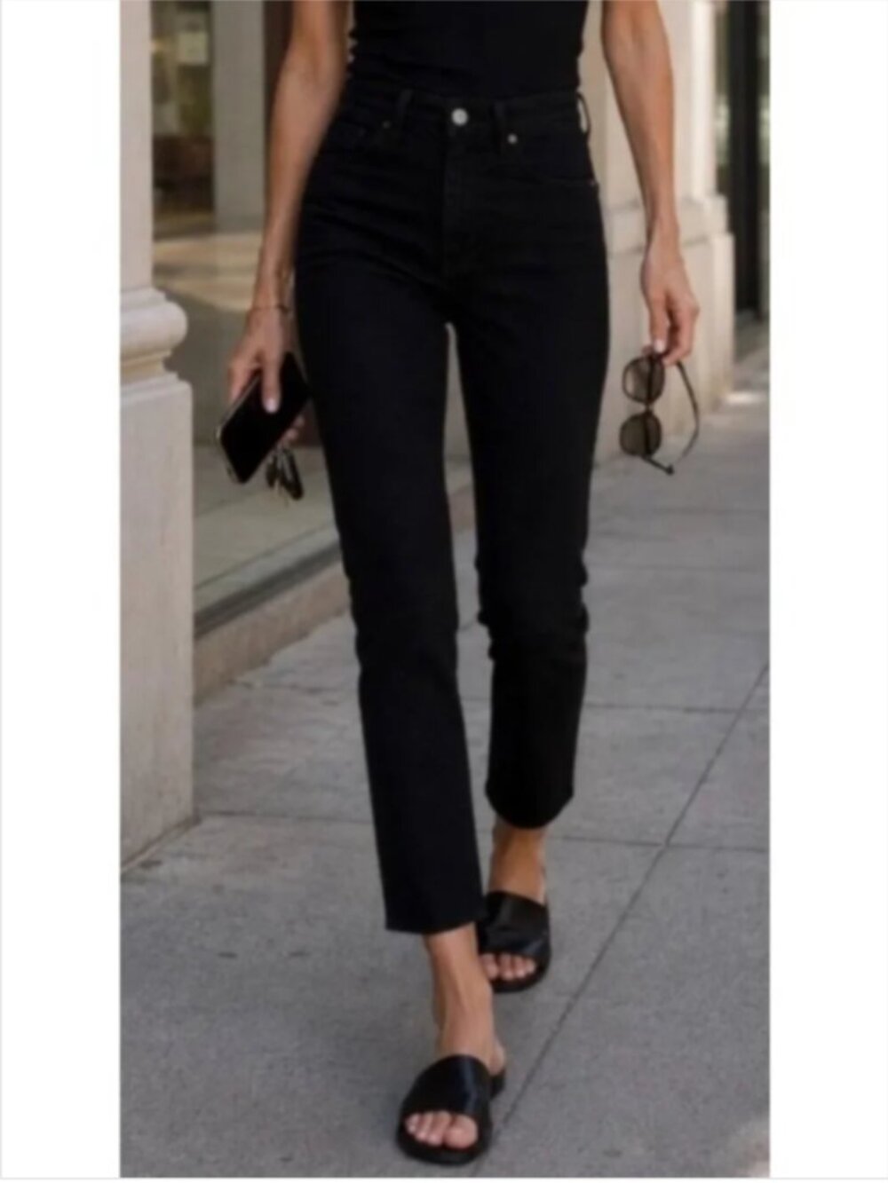 MOTHER The Tippy Top Frisky Ankle Size 30 (10) in Not Guilty Stretch High Waist
